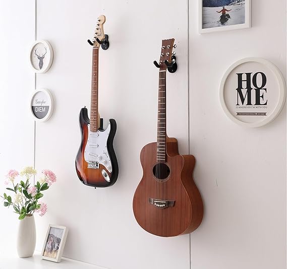 Premium Guitar Wall Mount Holder – Sound Harbor Black Metal Design