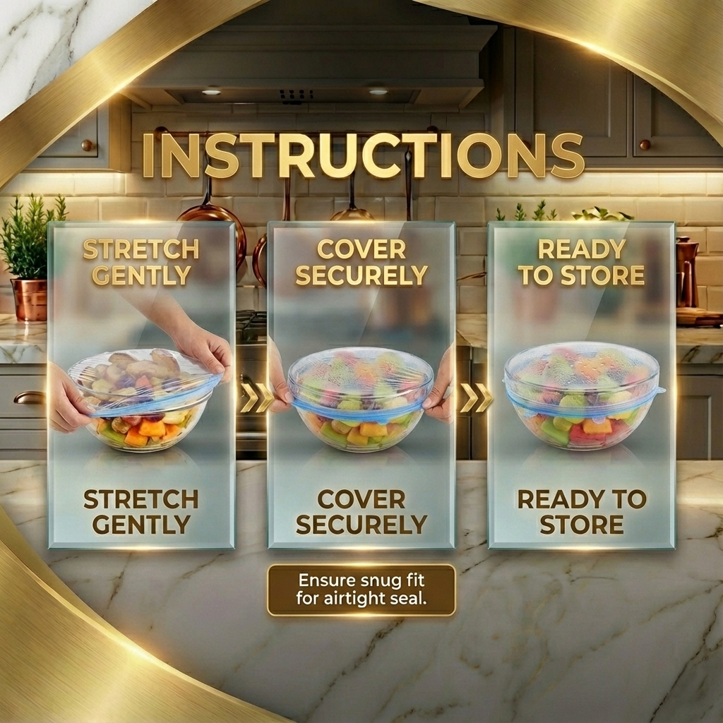 100PCS Elastic Food Covers- Disposable Clear Bowl Covers for KItchen Meal Prep Leftovers & Outdoor Use BPA-Free Stretchable & Food Grade